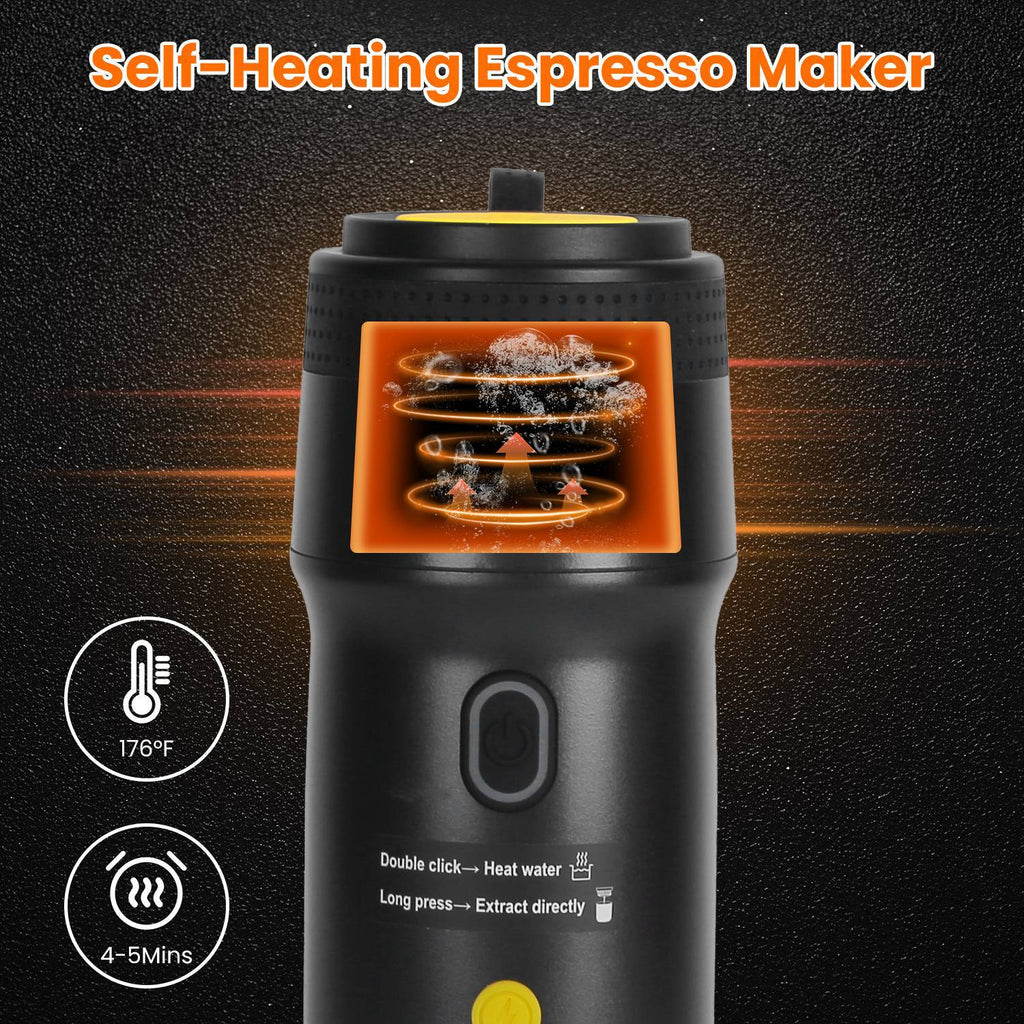 Portable Cordless Espresso Maker for Car, Camping, Office