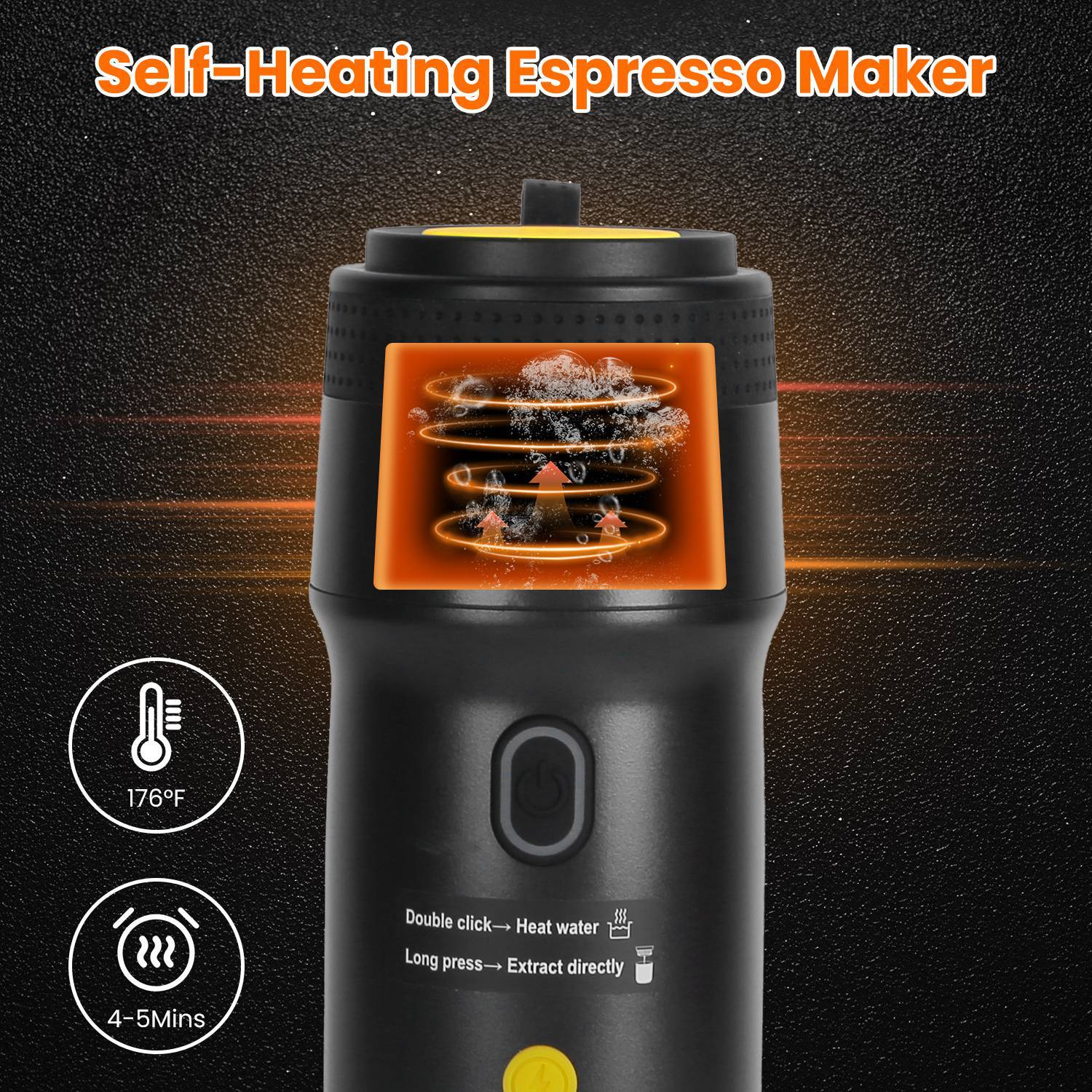 Portable Cordless Espresso Maker for Car, Camping, Office