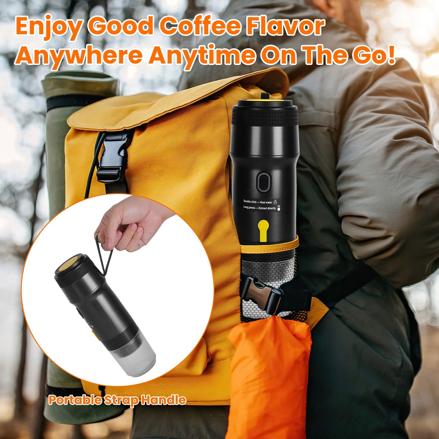 Portable Cordless Espresso Maker for Car, Camping, Office