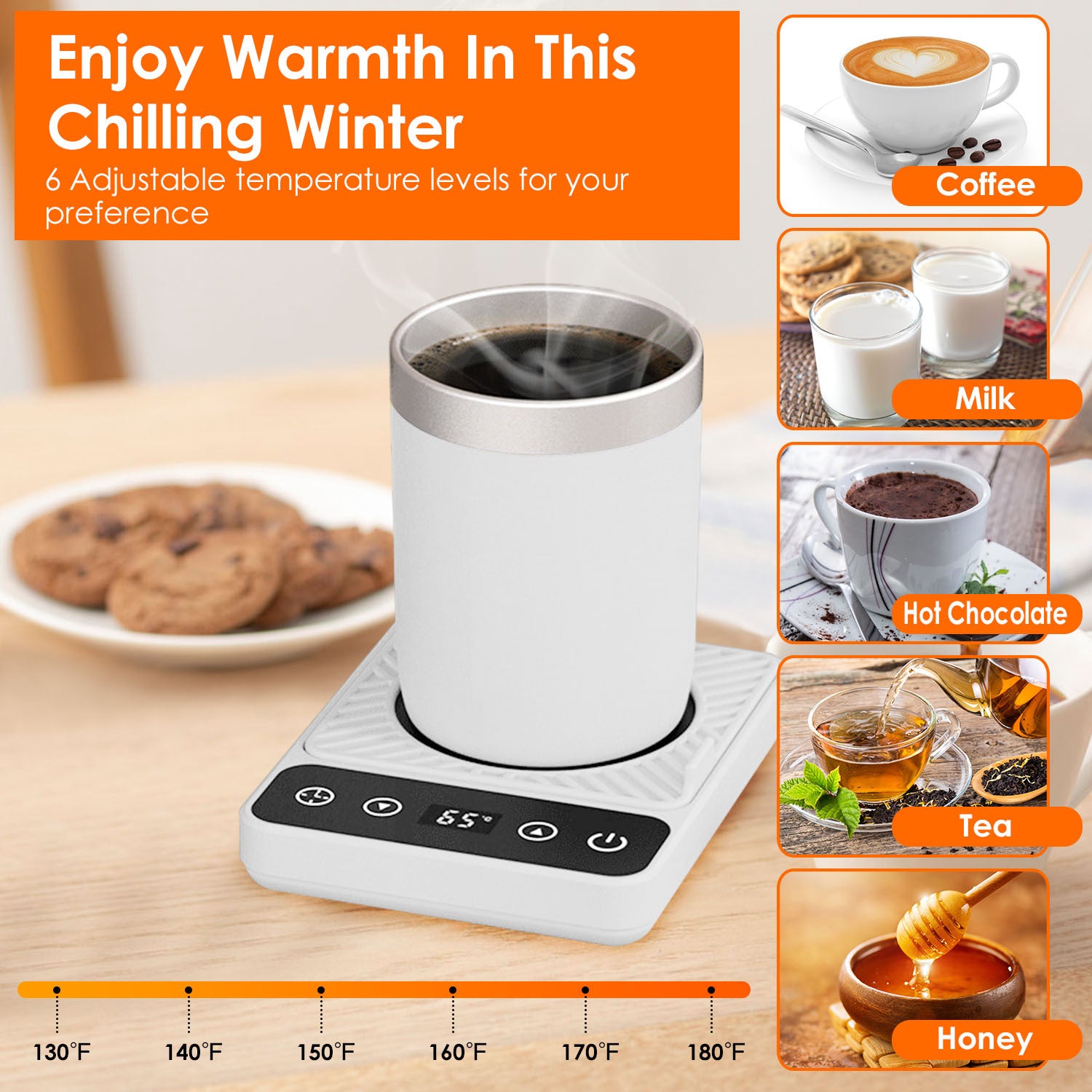 Smart Desktop Mug Warmer for Cozy Coffee Moments